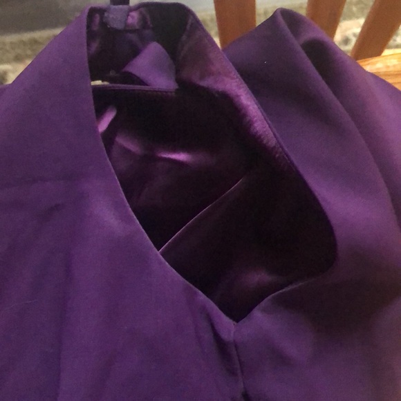 Pink Tartan Purple pencil dress with detachable bows formal 6 - Picture 13 of 14